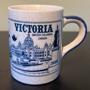 Victoria BRITISH COLUMBIA Canada Vintage Souvenir Embossed Stoneware Mug
